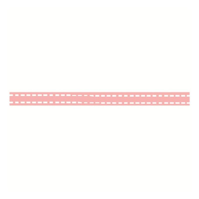 Baby Pink Grosgrain Running Stitch Ribbon 6mm x 5m image number 1