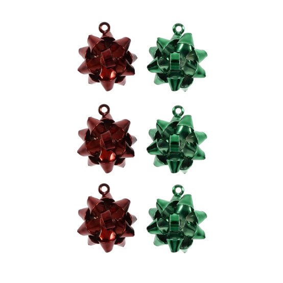 Mini Christmas Bow Charms 6 Pack image number 1