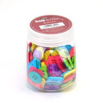 Hobbycraft Button Jar Bright Shapes Assorted image number 4