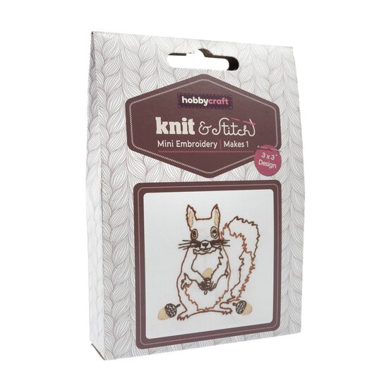 Squirrel Mini Embroidery Kit image number 1