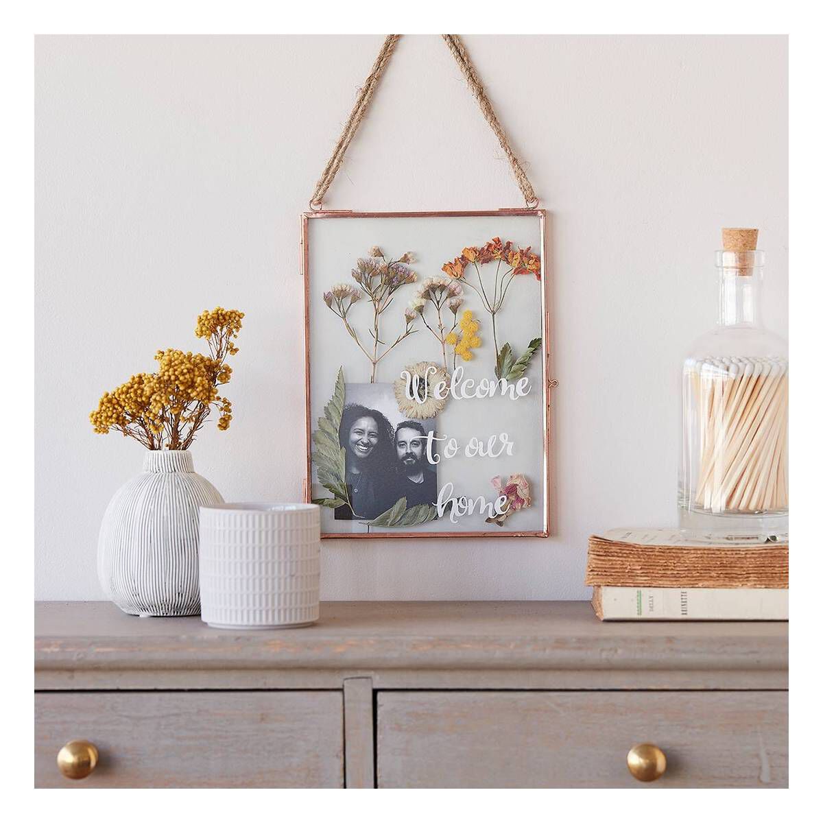 Copper Hanging Glass Frame 19.5cm x 14.5cm Hobbycraft