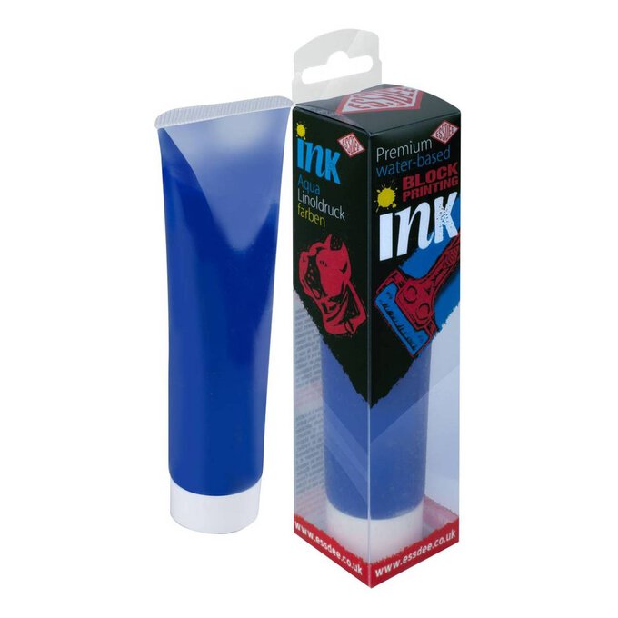 Essdee Blue Waterbased Block Printing Ink 100ml Hobbycraft