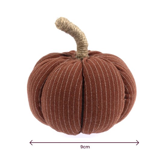 Brown Cotton Viscose Pumpkin 9cm image number 4