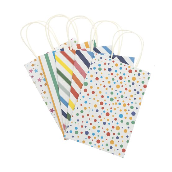 Multicolour Party Paper Gift Bags 5 Pack image number 3