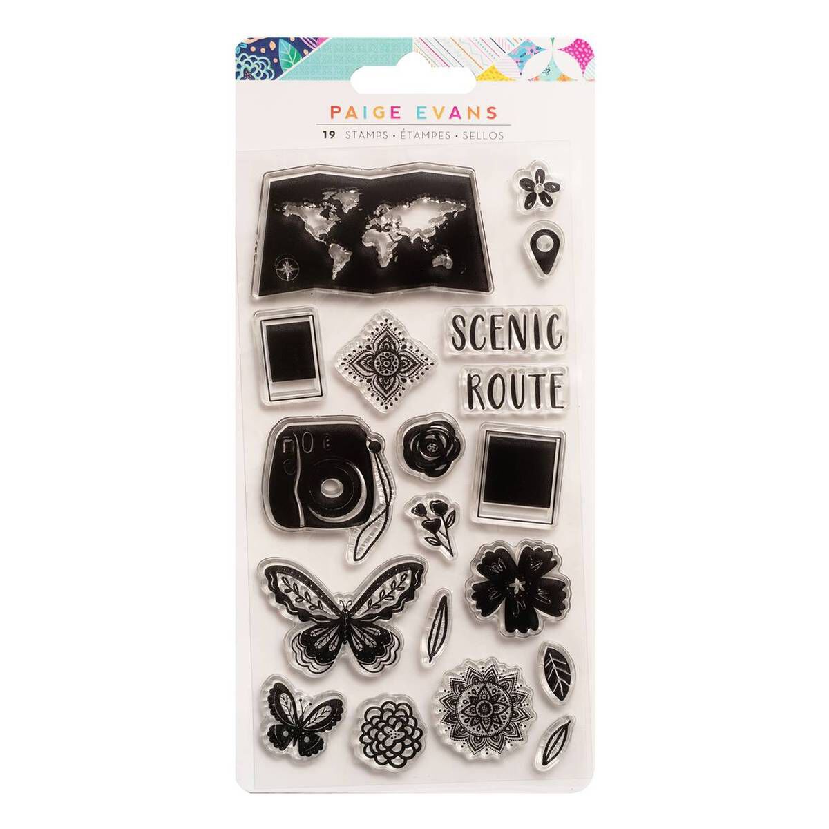 Paige Evans Go The Scenic Route Clear Stamps 19 Pack Hobbycraft