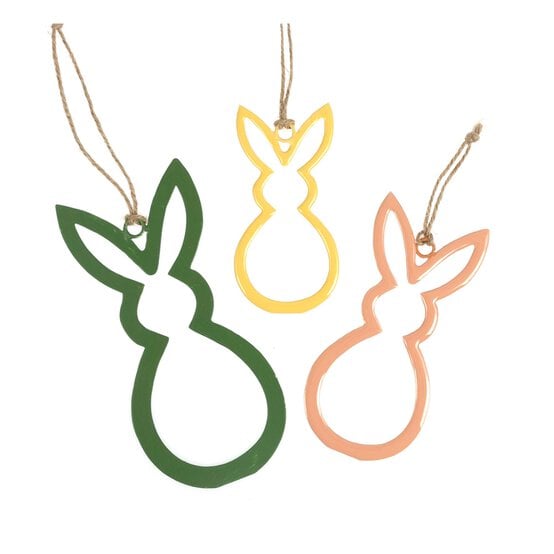 Hanging Metal Bunnies 3 Pack image number 3