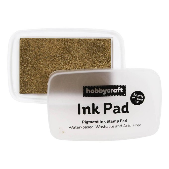 Multicraft Imports RS210-D Stamp Ink Pad - Gold Metallic