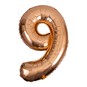 Extra Large Rose Gold Foil Number 9 Balloon image number 1