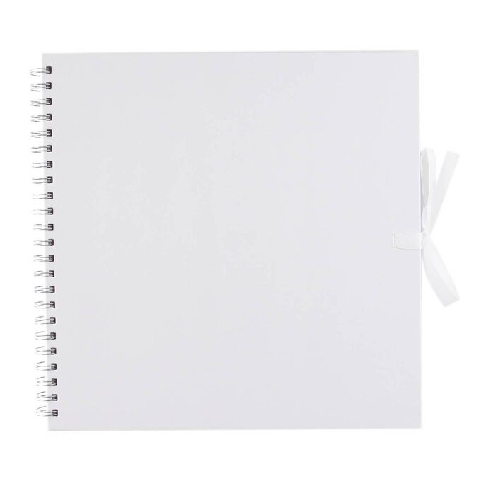 Spiral Bound White Scrapbook 12 x 12 Inches