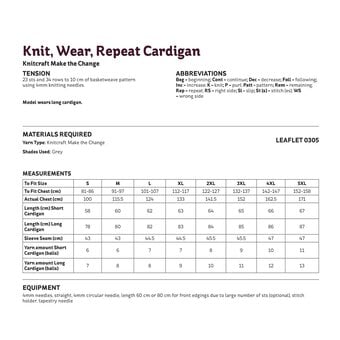 Knitcraft Knit, Wear, Repeat Cardigan Digital Pattern 0305 image number 2