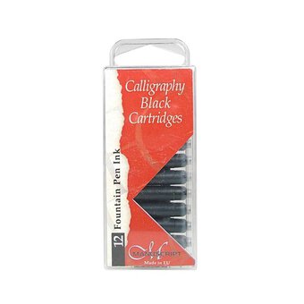 Manuscript Calligraphy Black Ink Cartridges 12 Pack