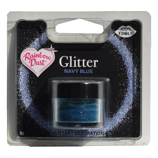 Rainbow Dust Navy Blue Edible Glitter 5g image number 2