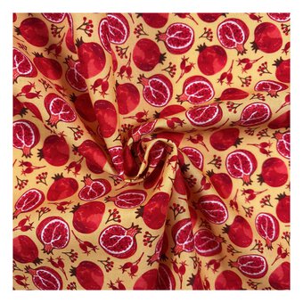 Hearthside Harvest Pomegranates Cotton Fabric by the Metre