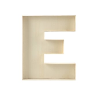 Wooden Fillable Letter E 22cm image number 3