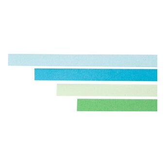 Blue and Green Quilling Paper Strips 100 Pack image number 2