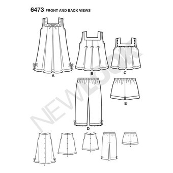 New Look Toddler's Separates Sewing Pattern 6473