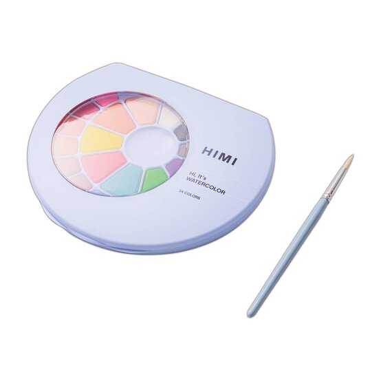 HIMI Blue Solid Watercolour Pan Set 24 Pack  image number 5