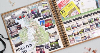 How to Make a Road Trip Scrapbook Layout