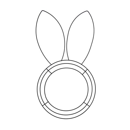 Bunny Head Wire Wreath 44cm image number 3