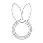 Bunny Head Wire Wreath 44cm image number 3