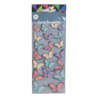 Beautiful Butterfly Card Toppers 21 Pack