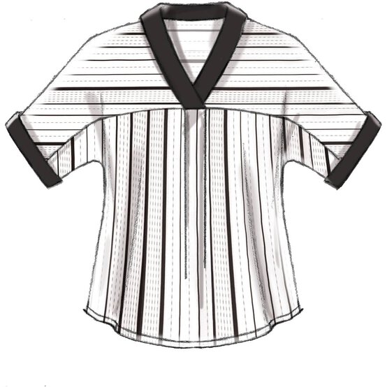 McCall’s V-Neck Tops Sewing Pattern M7359 (L-XXL) image number 3