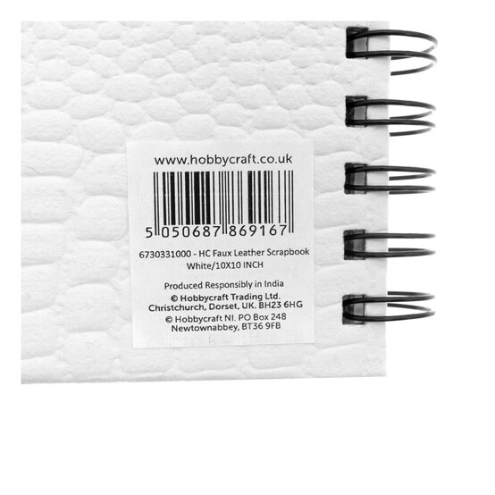 Faux White Snakeskin Scrapbook 10 x 10 Inches image number 6