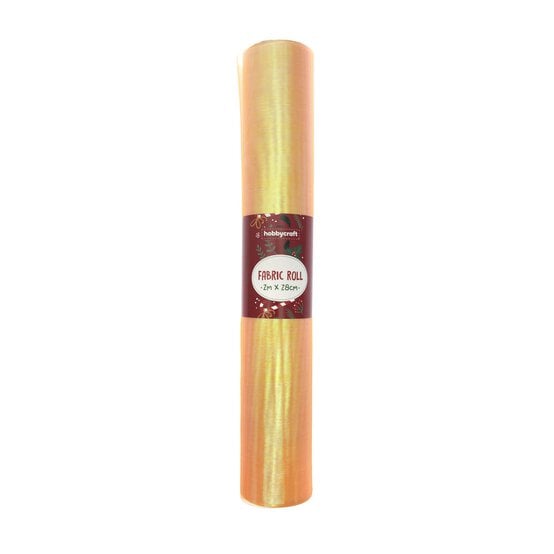 Orange Organza Fabric Roll 28cm x 2m image number 4