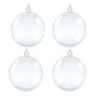 Fillable Baubles 8cm 4 Pack image number 1