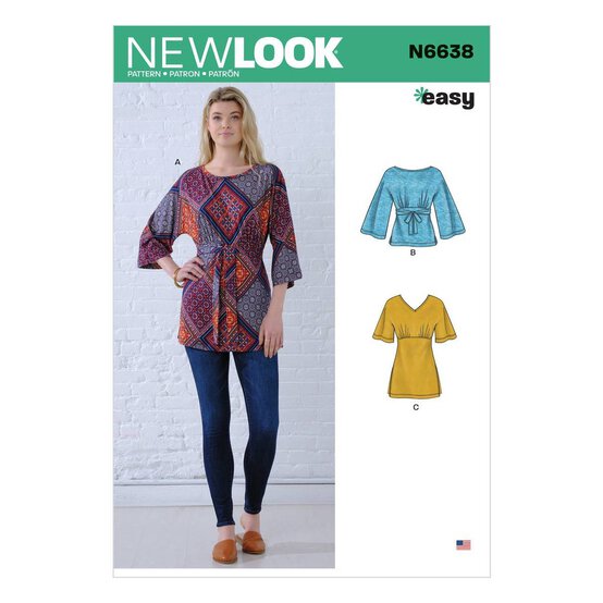 New Look Women&rsquo;s Top Sewing Pattern N6638 image number 1