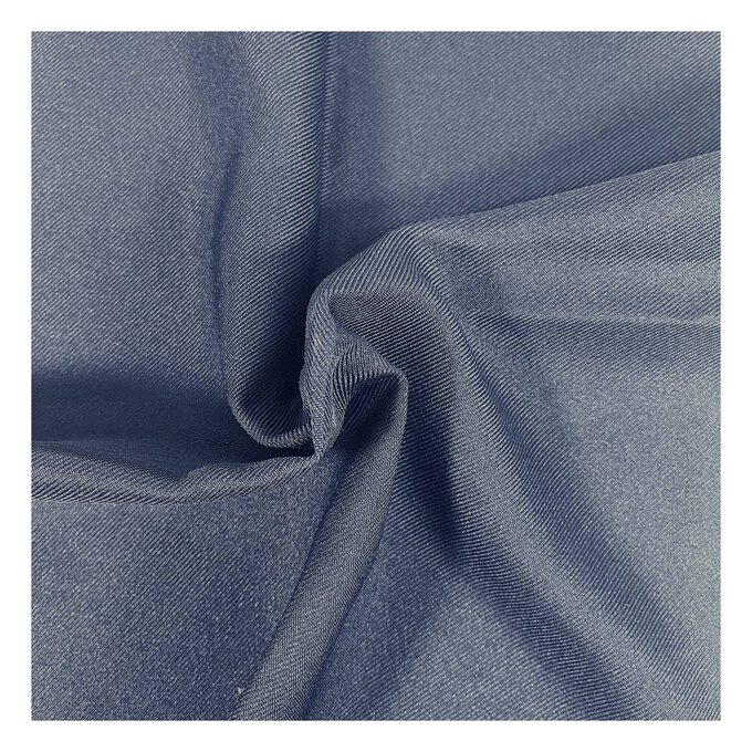 Navy Polyester Bi-Stretch Fabric by the Metre image number 1