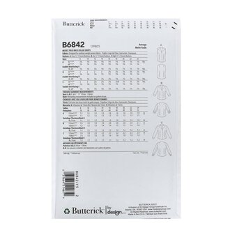 Butterick Women's Shirts Sewing Pattern B6842 (F5 16-24)