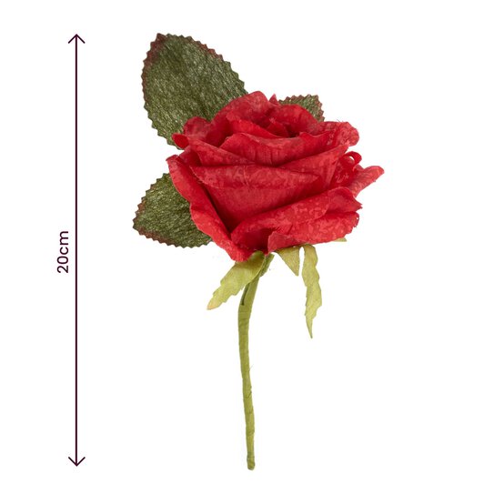 Single Red Rose Pick 20cm image number 4