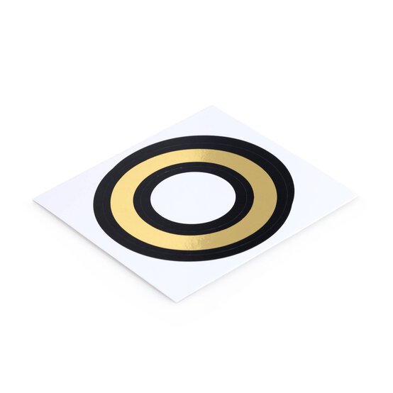 Black and Gold Vinyl Letter O Sticker 5cm image number 2