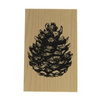 Pinecone Wooden Stamp 5cm x 7.6cm image number 4