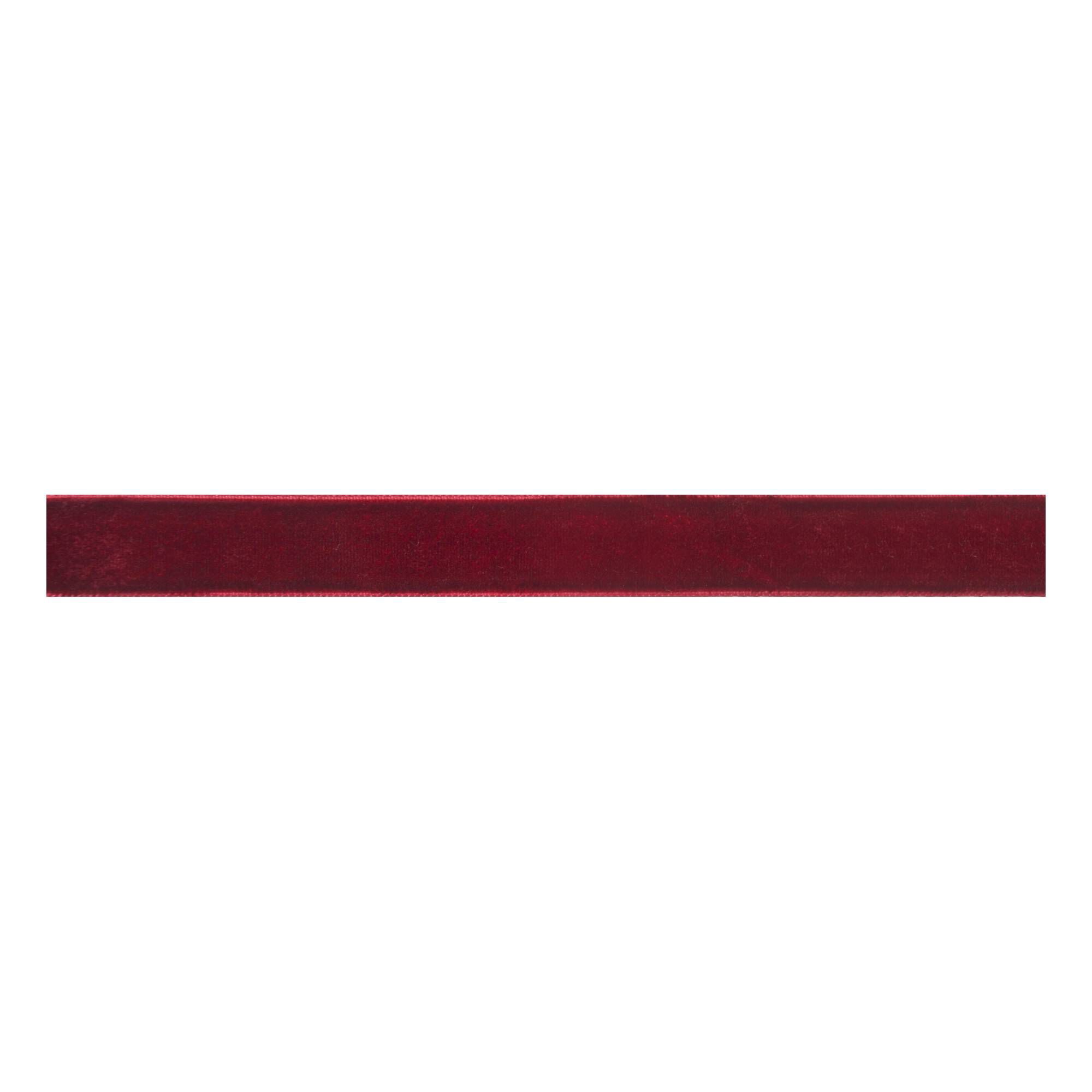 Dark Red Velvet Ribbon 15mm x 5m Hobbycraft