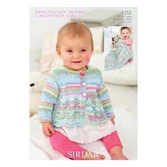 Sirdar Snuggly Baby Crofter DK Cardigan and Blanket Digital Pattern 1252