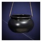 Black Glazed Ceramic Cauldron Decoration 17cm image number 1