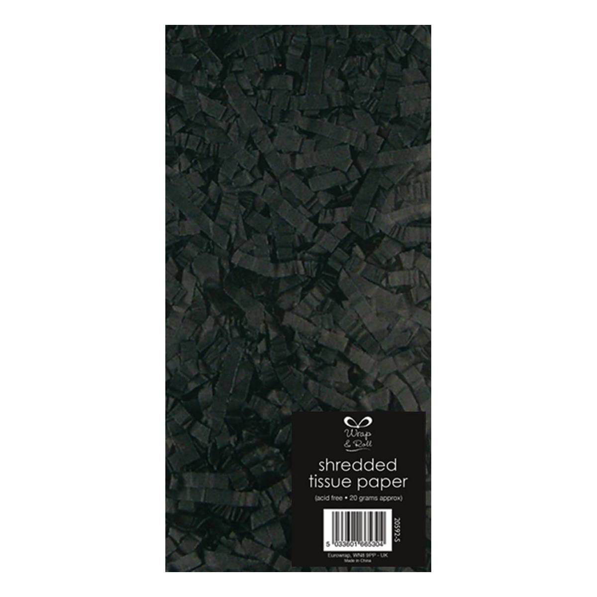 Black Shredded Tissue Paper 20g Hobbycraft
