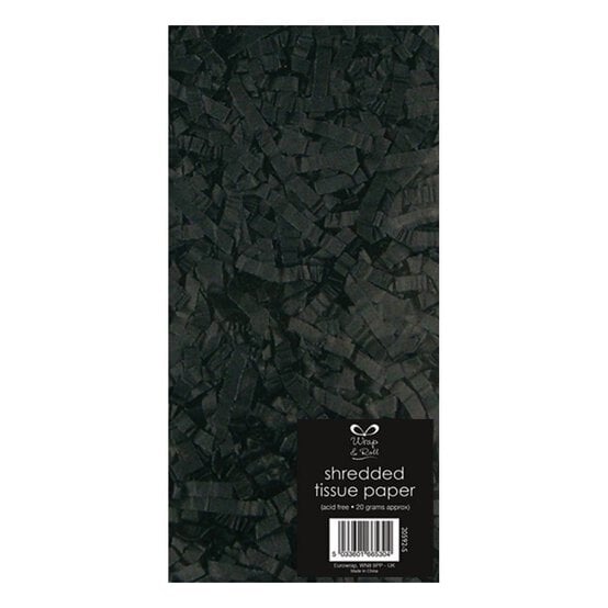 Black Shredded Tissue Paper 20g image number 1