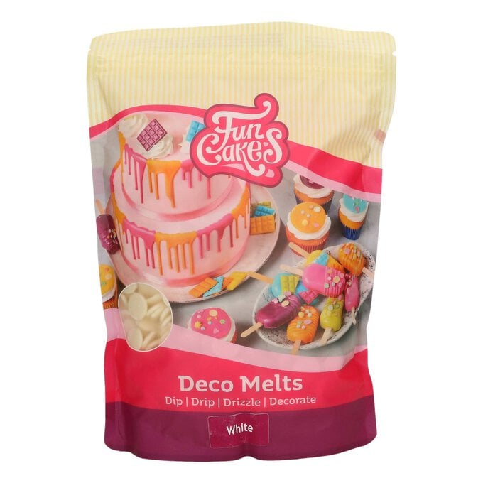 Funcakes White Deco Melts 1kg image number 1
