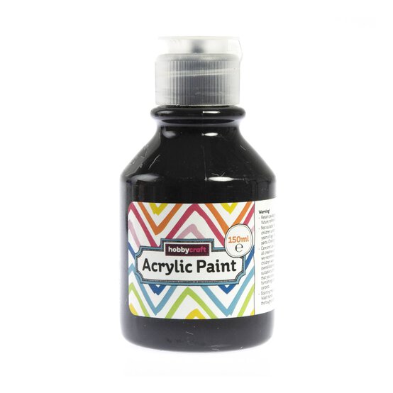Kids’ Black Acrylic Paint 150ml image number 1