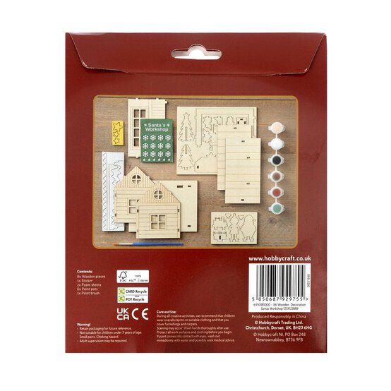 Santa&rsquo;s Workshop Wooden Decoration 12.5cm  image number 4