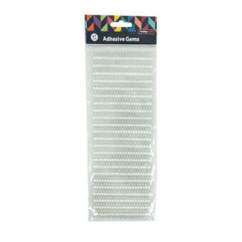 Pearl and Diamond Adhesive Gem Strips 4mm 47 Pack image number 3