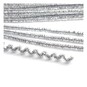 Silver Tinsel Pipe Cleaners 25 Pack image number 1