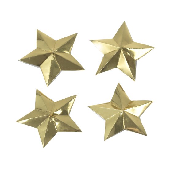 3D Gold Stars 4 Pack  image number 1