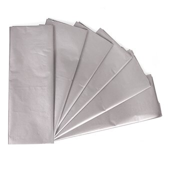 Silver Tissue Paper 50cm x 75cm 6 Pack
