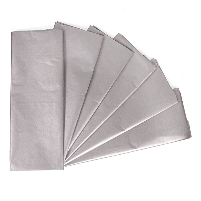 Silver Tissue Paper 50cm x 75cm 6 Pack image number 1