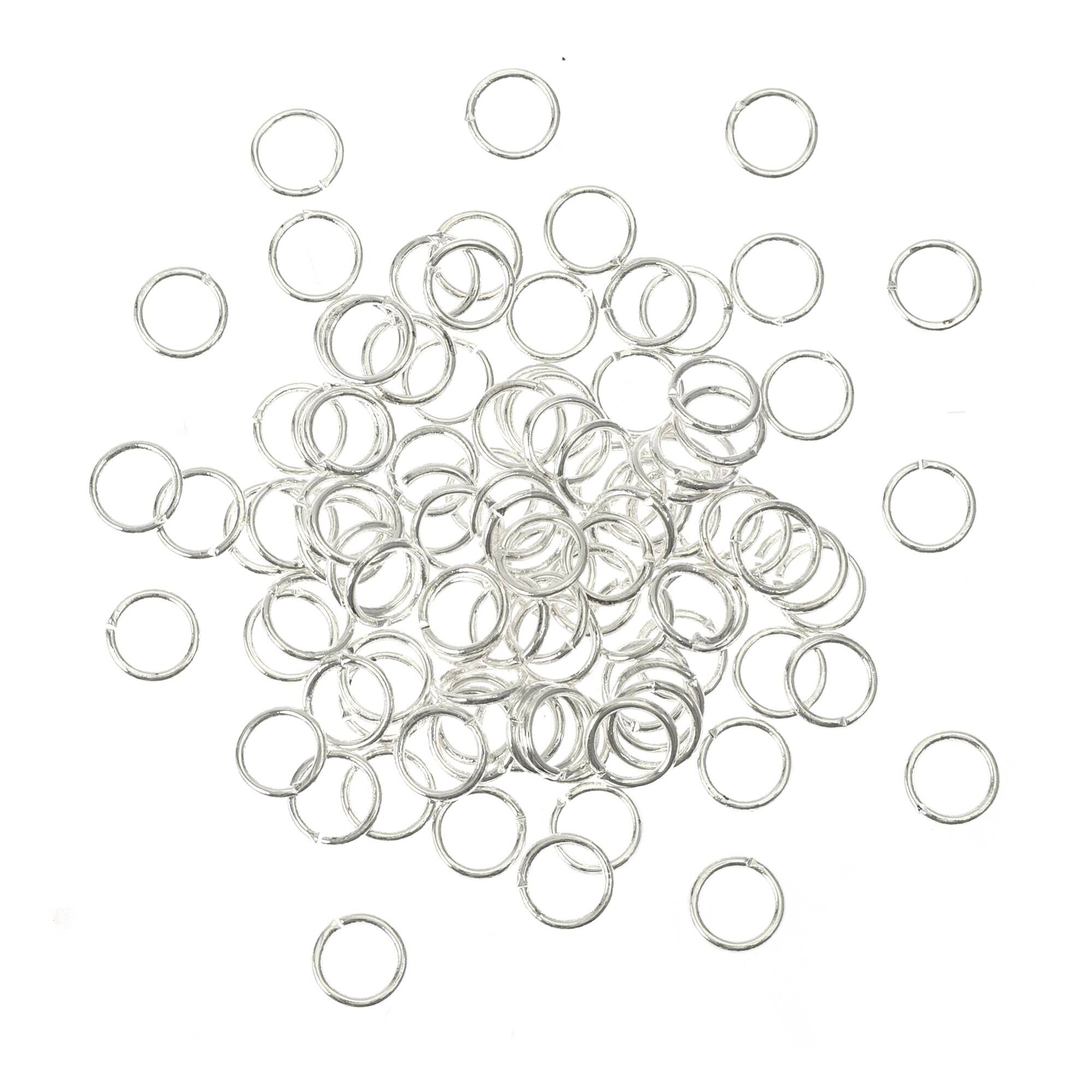 Silver Plated Jump Rings 8mm 100 Pack | Hobbycraft