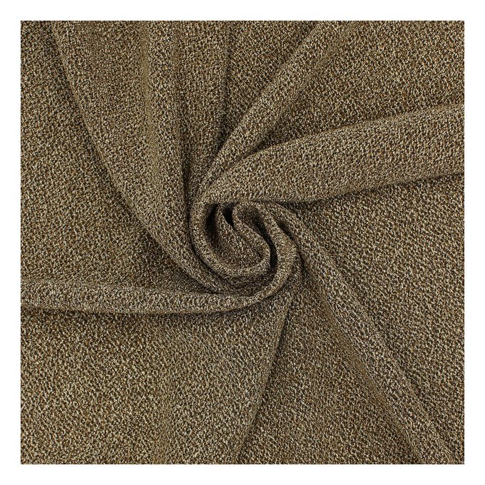 Gold Metallic Jersey Fabric by the Metre Hobbycraft